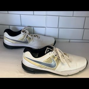 Nike Flywire Command Golf Shoes Black White Lunar Soles Mens Sz 10 704427-102